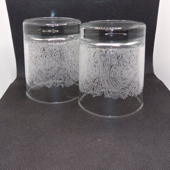 Disaronno Wears ETRO 2016 Limited Edition Rocks Old Fashioned Glass12oz Set of 2 - Picture 5 of 8